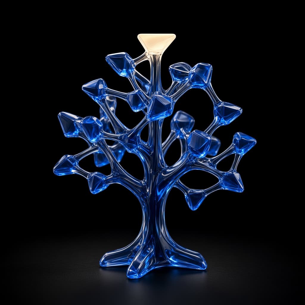 A blue glass tree, the Computer Science arena